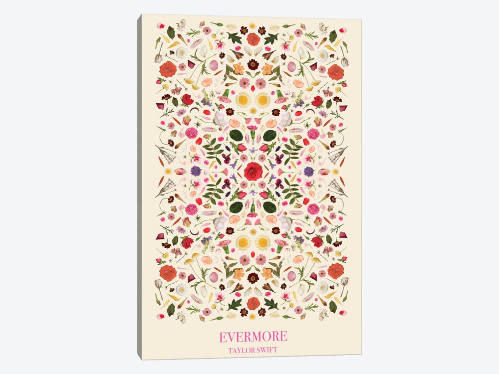 Taylor Swift - Evermore As Flowers by Jordan Bolton 1-piece Art Print
