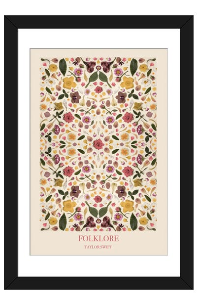 Taylor Swift - Folklore As Flowers Paper Art Print - Best Selling Paper