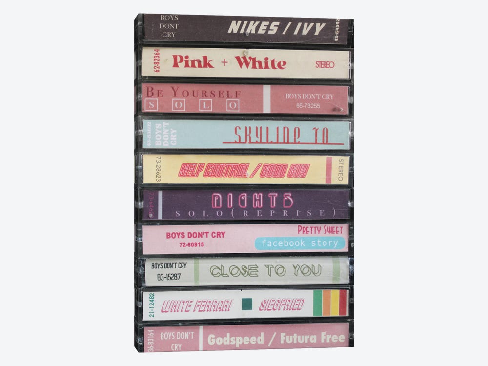 iCanvas Frank Ocean - Blonde As Cassettes Art by Jordan Bolton Canvas Art Wall Decor ( People > celebrities > musicians > Frank Ocean art) - 18x12 in