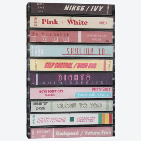 Frank Ocean - Blonde As Cassettes Canvas Print #BLT87} by Jordan Bolton Canvas Art