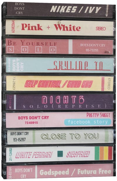 Frank Ocean - Blonde As Cassettes Canvas Art Print - Cassette Tapes