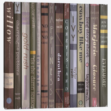 iCanvas Taylor Swift - Folklore As Books by Jordan Bolton Framed Canvas  Print - Bed Bath & Beyond - 36596041