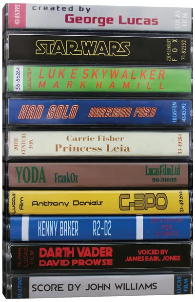 Star Wars Cassette 1-2 Canvas Art Print - Cassette Tapes