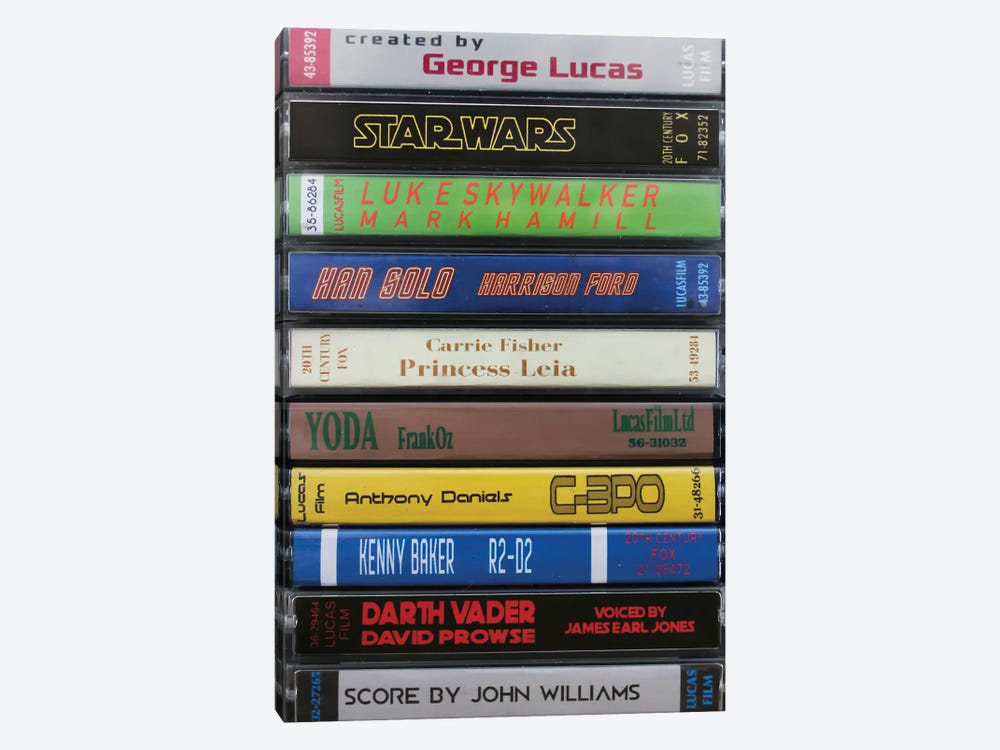 Star Wars Cassette 1-2 by Jordan Bolton 1-piece Canvas Print