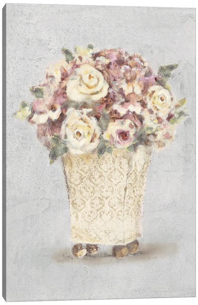 Parlor Roses I Sage Canvas Art Print