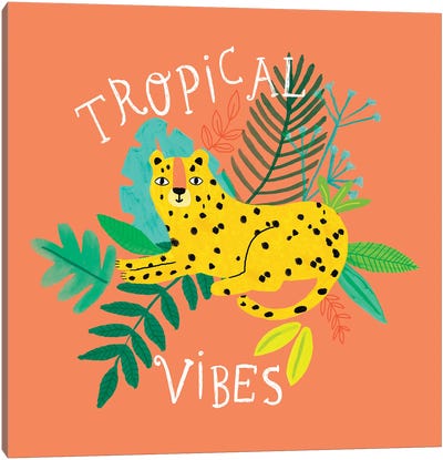 Everyday Totally Tropical II Canvas Art Print - Cheetah Art