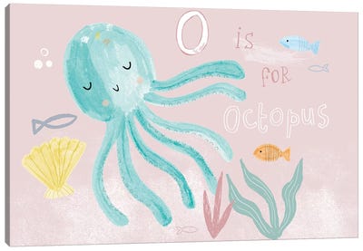 Everyday Under The Sea II Canvas Art Print - Octopus Art