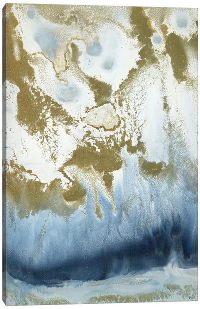 Siren II Canvas Art Print - Blue & Gold Art