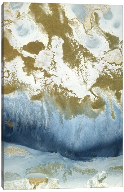 Siren III Canvas Art Print - Blue & Gold Art