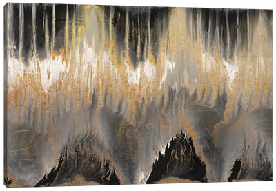 Chevron Revisited - Gold Canvas Art Print - Transitional Décor