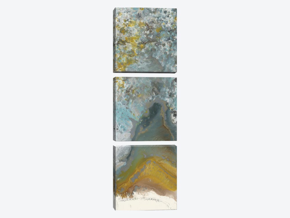 Golden Bloom 3-piece Canvas Art Print