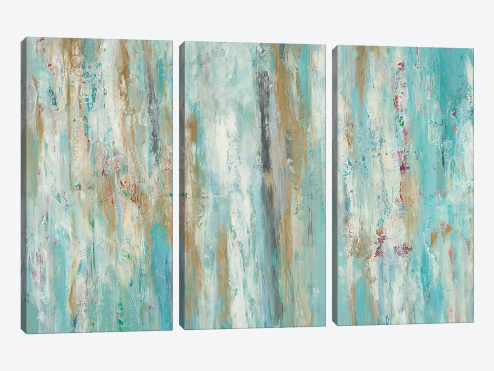 Stream Of Teal by Blakely Bering 3-piece Canvas Art