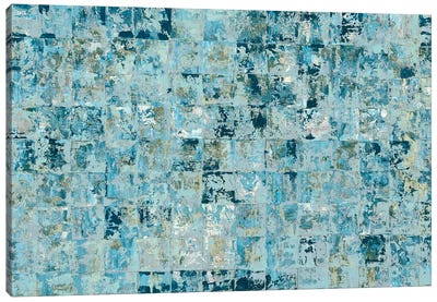 Blue Tiles Canvas Art Print - Home Staging Living Room
