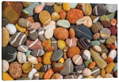 Beach Stones Collection Canvas Art Print - Rocky Beach Art
