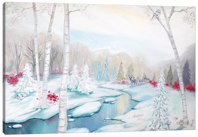 Frozen Stream Canvas Art Print - Betsy McDaniel