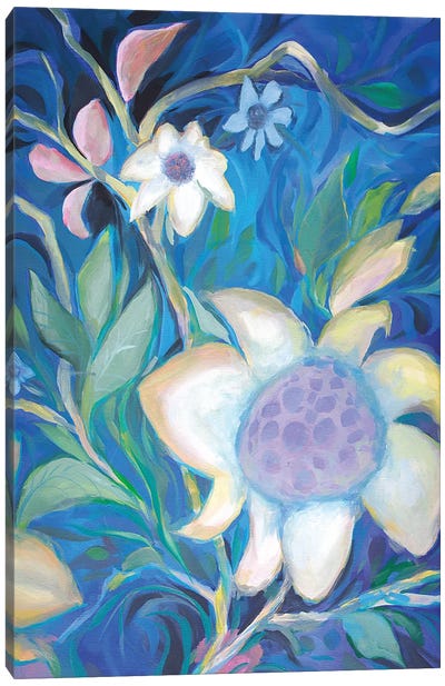 Moon Flower Canvas Art Print - Betsy McDaniel