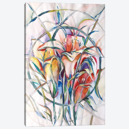 Sanctuary Lillies Canvas Print #BMD43} by Betsy McDaniel Canvas Wall Art