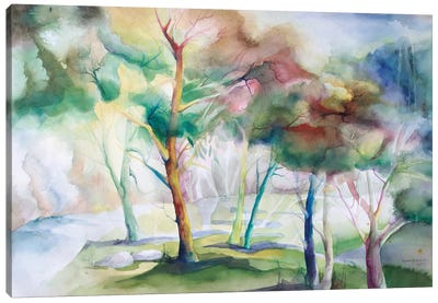 Viridian Meadow Canvas Art Print - Betsy McDaniel
