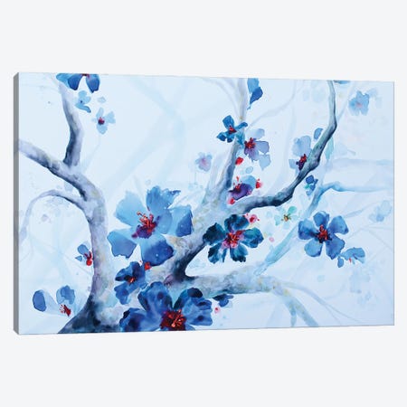 Brandy Bleu Drizzle Canvas Print #BMD56} by Betsy McDaniel Canvas Art