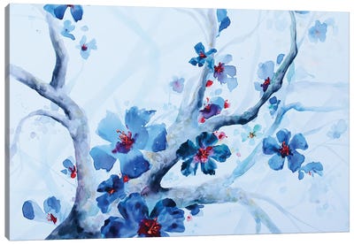 Brandy Bleu Drizzle Canvas Art Print - Betsy McDaniel