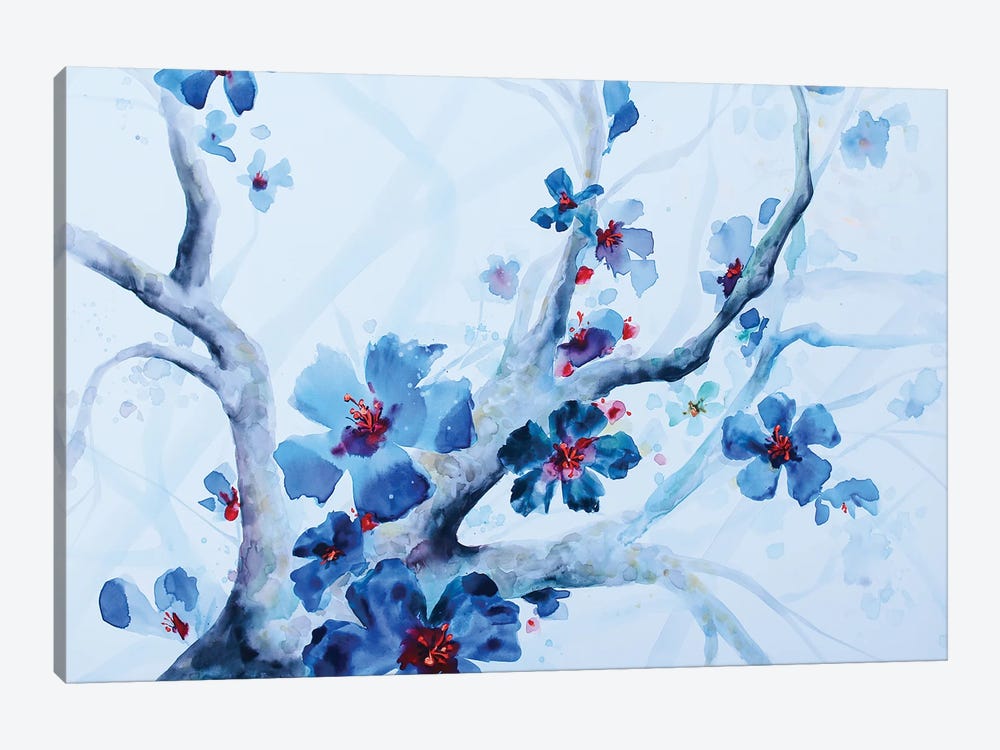 Brandy Bleu Drizzle by Betsy McDaniel 1-piece Canvas Art Print