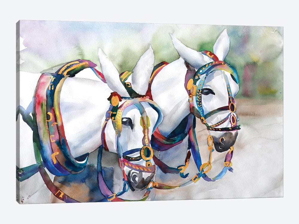 Big Mac Horses by Betsy McDaniel 1-piece Canvas Art Print