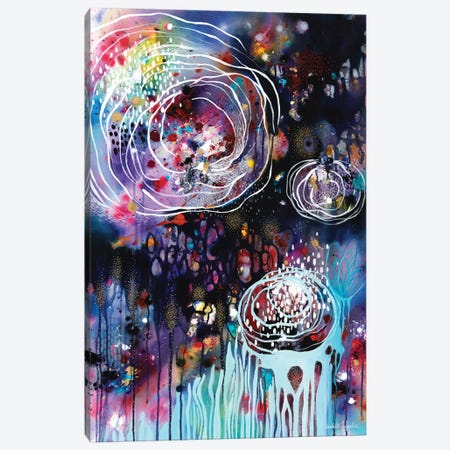 Raindrops & Resonance Canvas Print #BMG18} by Brenda Mangalore Canvas Wall Art