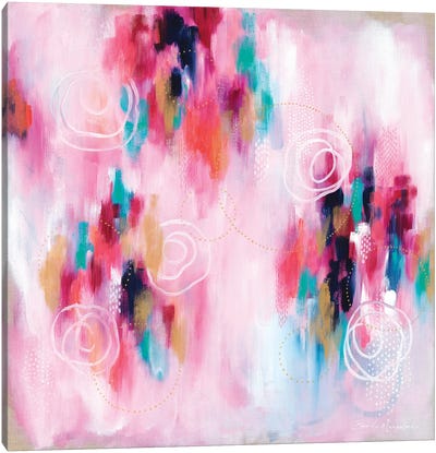 Seeking Soul VI - Pink Canvas Art Print - Brenda Mangalore