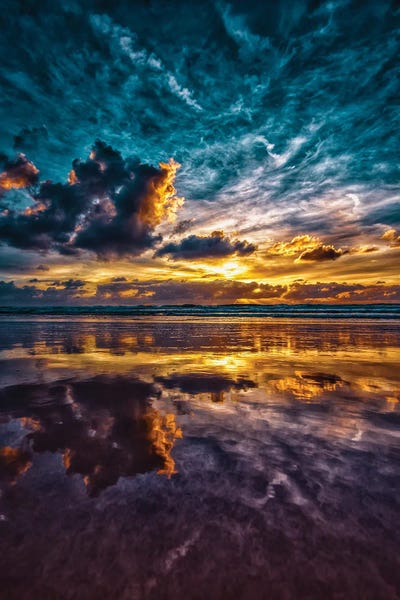 Electric Skies by Ben Mulder framed canvas print