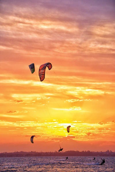 Kite Surfer by Ben Mulder framed canvas print