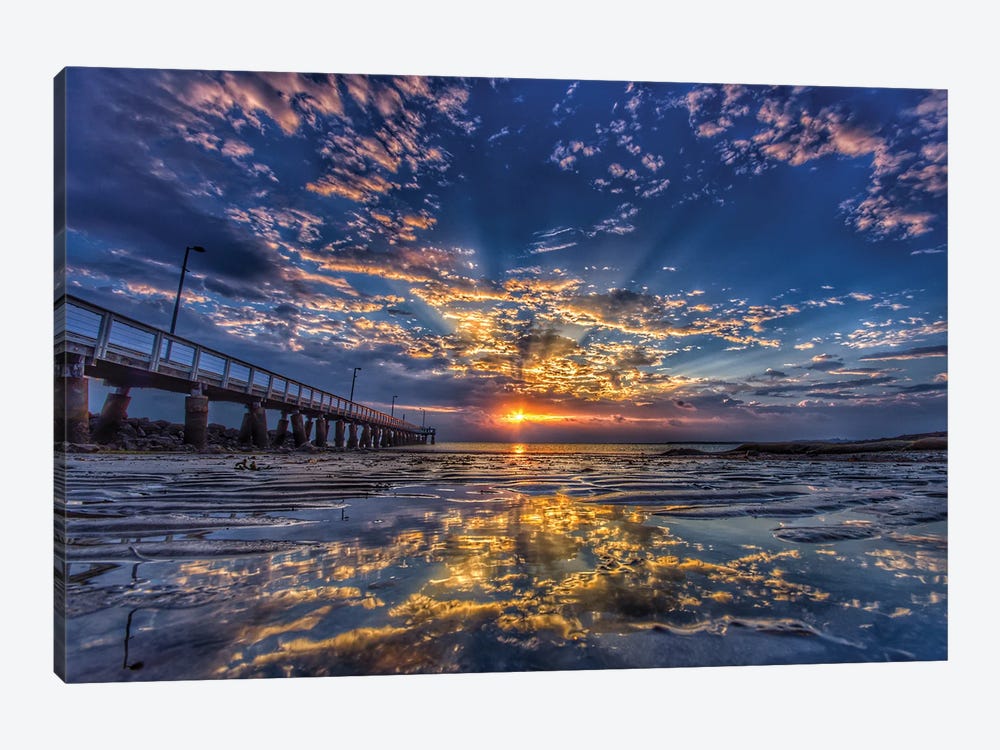 Light At The End Of The Jetty by Ben Mulder 1-piece Canvas Art