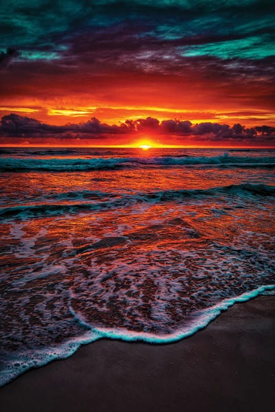 Fire & Ice: Orange Ocean Glow by Ben Mulder