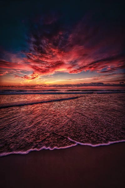 Red Ocean Skies by Ben Mulder canvas print