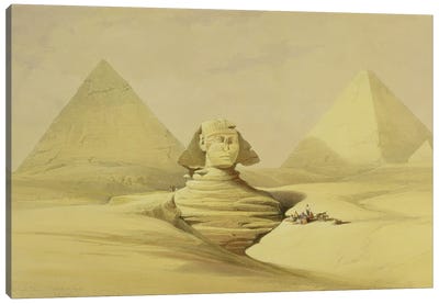 The Great Sphinx and the Pyramids of Giza, from "Egypt and Nubia", Vol.1  Canvas Art Print - Egypt