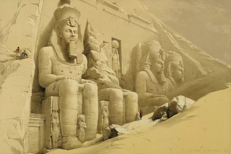 The Great Temple of Abu Simbel, Nubia, from "Egypt and Nubia", Vol.1  by David Roberts wall art