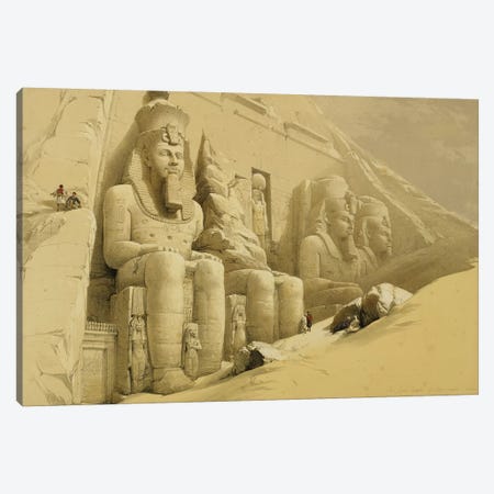 The Great Temple of Abu Simbel, Nubia, from "Egypt and Nubia", Vol.1  Canvas Print #BMN10001} by David Roberts Canvas Print