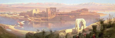 The Island of Philae, Nubia Canvas Art Print | David Roberts | iCanvas