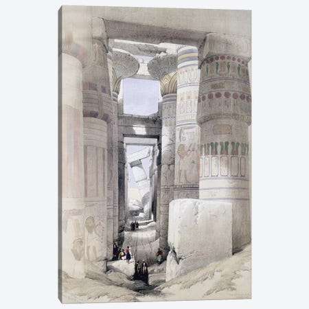 View through the Hall of Columns, Karnak, from "Egypt and Nubia", Vol.1  Canvas Print #BMN10006} by David Roberts Canvas Wall Art