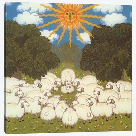 Sheep III Canvas Print #BMN10007} by Ditz Canvas Wall Art