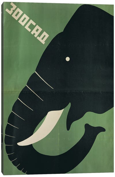 Poster for the Leningrad Zoo, 1928  Canvas Art Print - Saint Petersburg