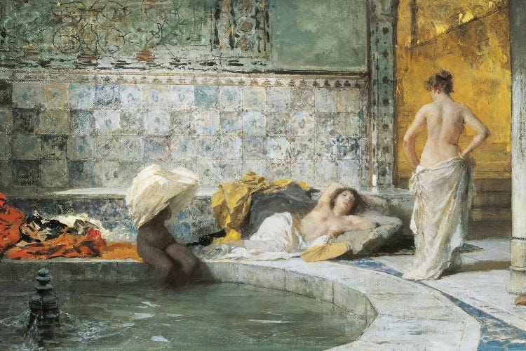 Turkish Bath, by Domenico Morelli, oil on canvas