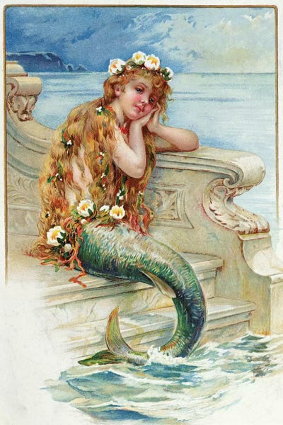 Little Mermaid, by Hans Christian Andersen - Canvas Wall Art by