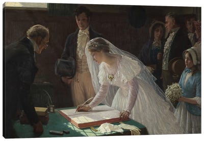 Signing the Register  Canvas Art Print