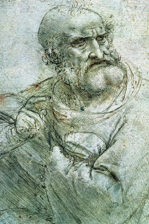 Study for an Apostle from The Last Supper, c.1495  by Leonardo da Vinci wall art