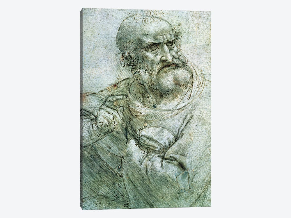 Study for an Apostle from The Last Supper, c.1495  by Leonardo da Vinci 1-piece Canvas Wall Art