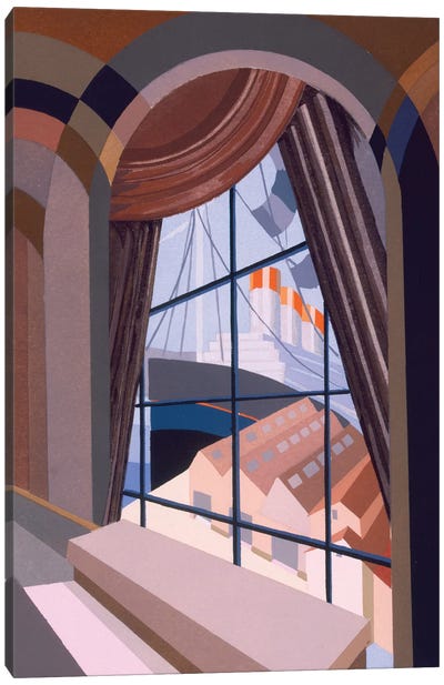 Large window with a seat, from 'Relais', c.1920s  Canvas Art Print