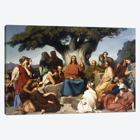 Surmon de Jesus-Christ sur la Montagne' , 1844  Canvas Print #BMN10042} by Edouard Louis Dubufe Art Print