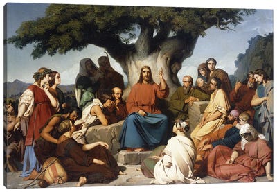 Surmon de Jesus-Christ sur la Montagne' , 1844  Canvas Art Print