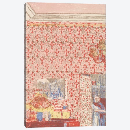 Interior with Pink Wallpaper I, from the series Paysages et Intérieurs, 1899  Canvas Print #BMN10043} by Edouard Vuillard Canvas Print