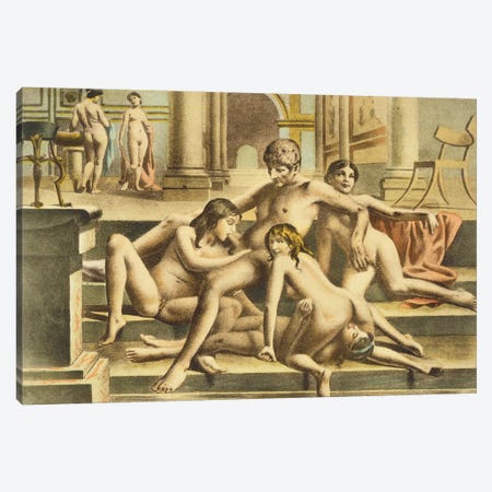 Ancient Times, plate X of 'De Figuris Veneris' , 1900  Canvas Print #BMN10046} by Edouard-Henri Avril Canvas Wall Art